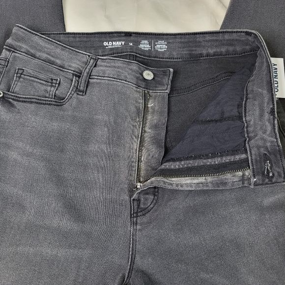 Old Navy Rockstar Super Skinny Higher High Rise 360° Stretch. Size 14 Grey. - Picture 7 of 11